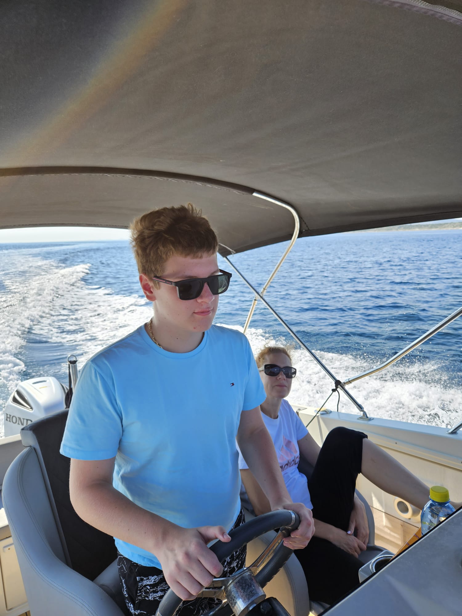 Teodor on boat